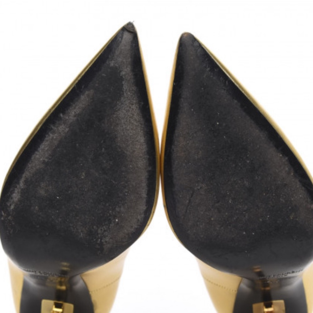 SAINT LAURENT
Calfskin Opyum 100 Pumps 39 Gold - Picture 8 of 11